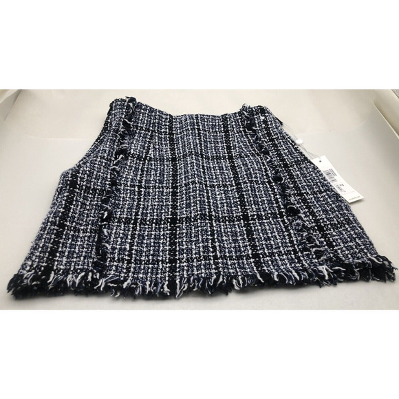$398 Trina Turk Riya Skirt Distressed Style Tweed Mini Skirt Size-00 *READ - Picture 5 of 16